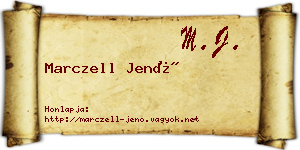 Marczell Jenő névjegykártya